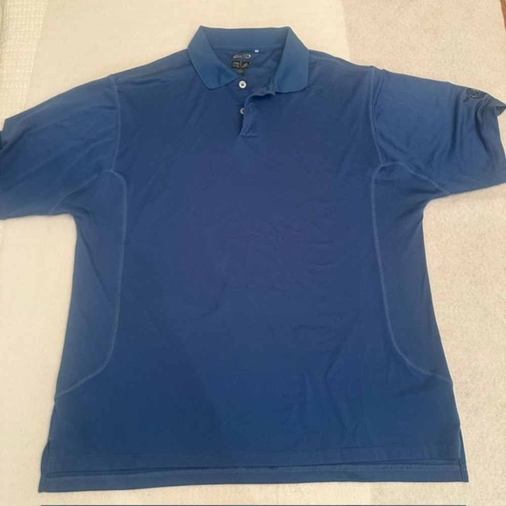 Adidas ClimaCool Polo Shirt Mens Blue XL Performance Golf Short Sleeve Athletic